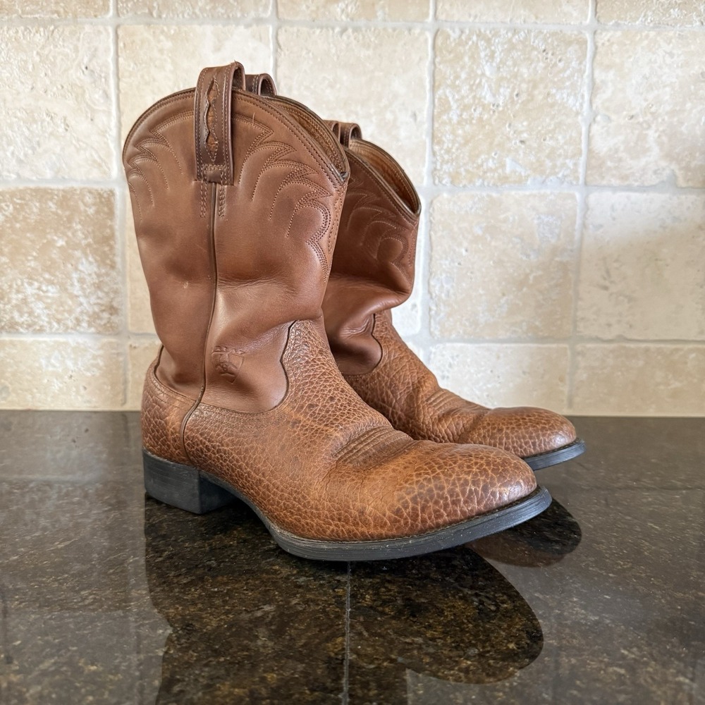 Ariat Men's Boots Brown Leather 8D Style # 35623 Mid‎ Calf Round Toe Western